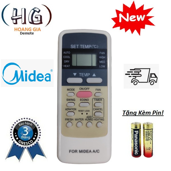 Remote Máy Lạnh Midea - Điều Khiển Điều Hoà Máy Lạnh Midea- Điều Khiển Từ Xa Máy Lạnh