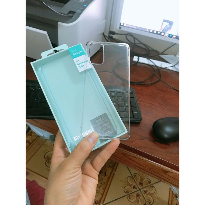 Ốp lưng cứng trong suốt hiệu Memumi Cho Samsung S23/S22 ULTRA S21 / S21 plus / S21 ultra / S20 Plus/ S20 Ultra