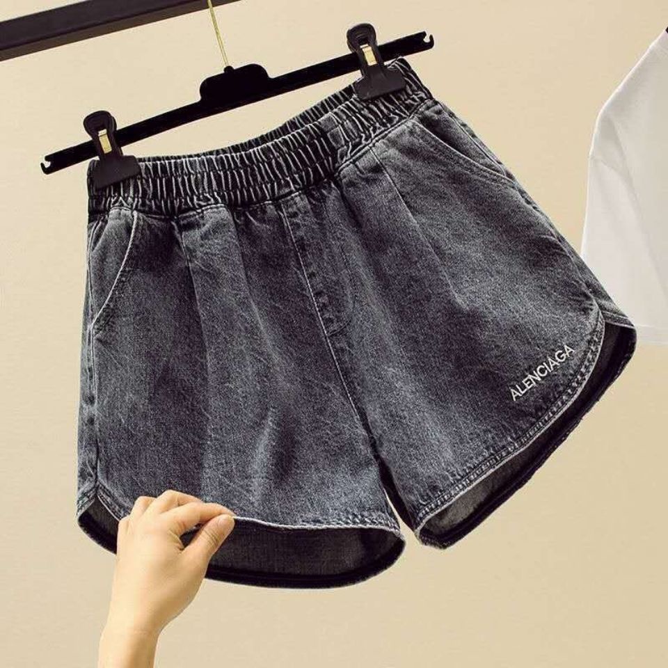 Quần Short Jean Ngắn Lưng Thun Nữ Mùa Hè C9389