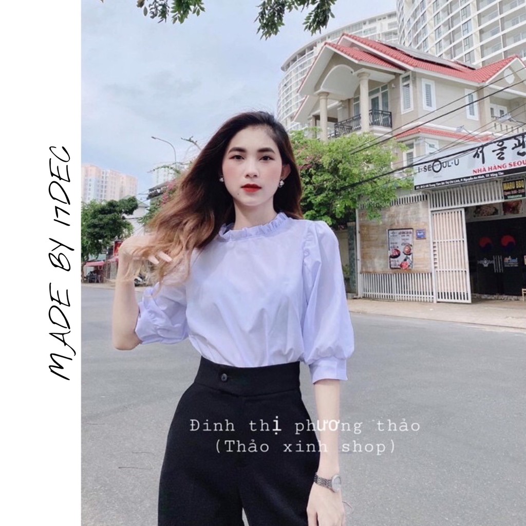 Quần Baggy nữ  , Quần Baggy Khuy Lệch Cạp Siêu Cao.