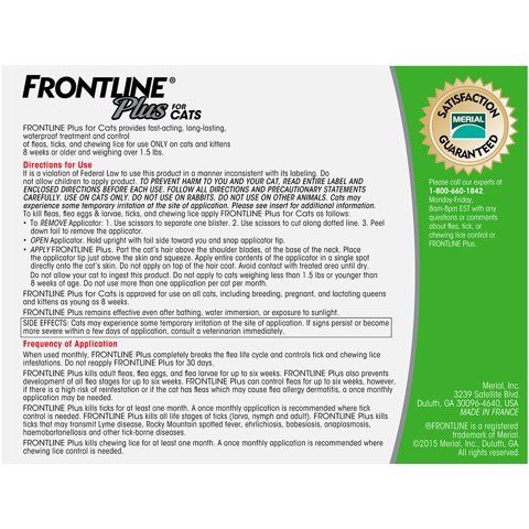 [1 tuýp] Frontline Plus nhỏ gáy trị rận bọ nhảy trên mèo &gt;2 tháng