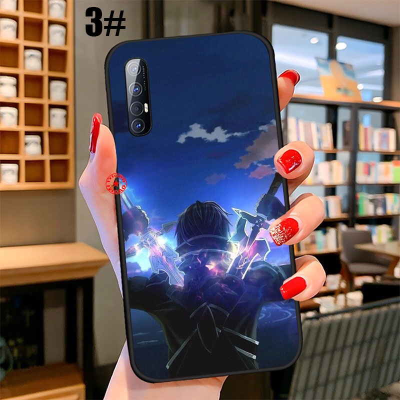 Ốp điện thoại hình Sword Art Online Kirito cho OPPO A3S A5 A5S A7 A12 A12S A12E A37 A39 A57 A59 A77 F1S F3 NEO 9