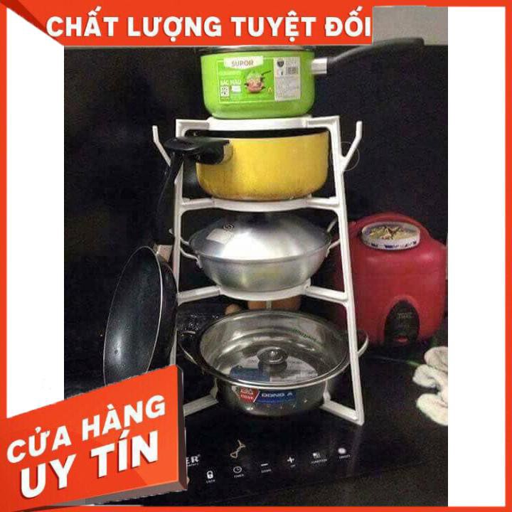 [XẢ KHO+FREE SHIP] Giá treo xoong, nồi, chảo 4 tầng tiện dụng