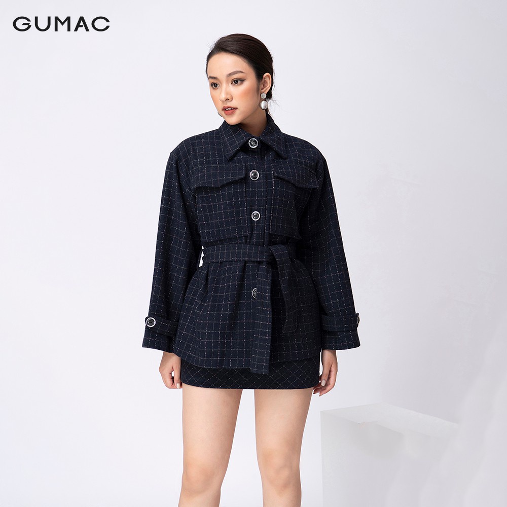 [Mã WABRGUM giảm 10% tối đa 30K đơn 99K] Áo khoác dạ thắt đai GUMAC AA11265
