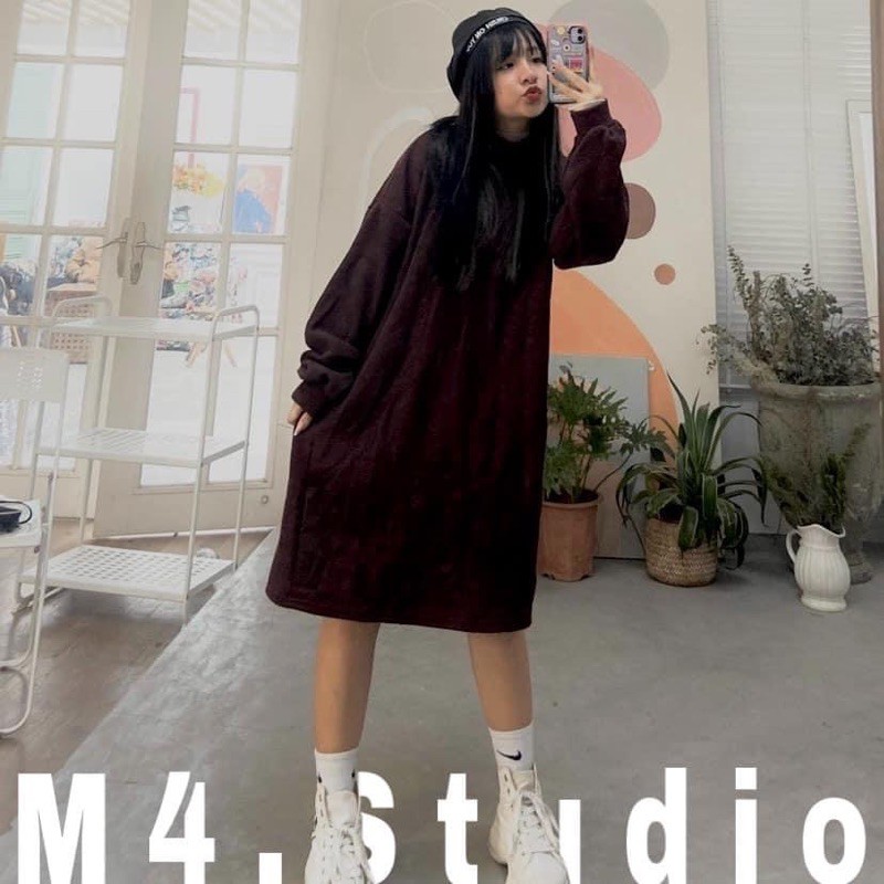 Váy cao cổ len tăm -Meo4.store