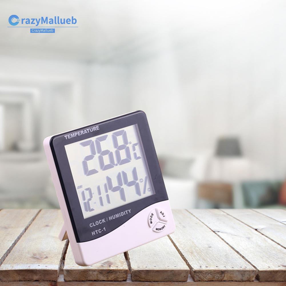 Crazymallueb❤LCD Display Electronic Thermometer Large Screen Thermometer Hygrometer Monitor❤New