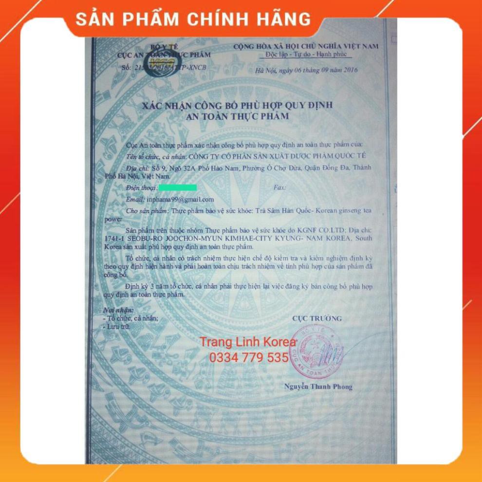 Trà Hồng Sâm Hàn Quốc Cao Cấp Buleebang, Hộp 100 gói