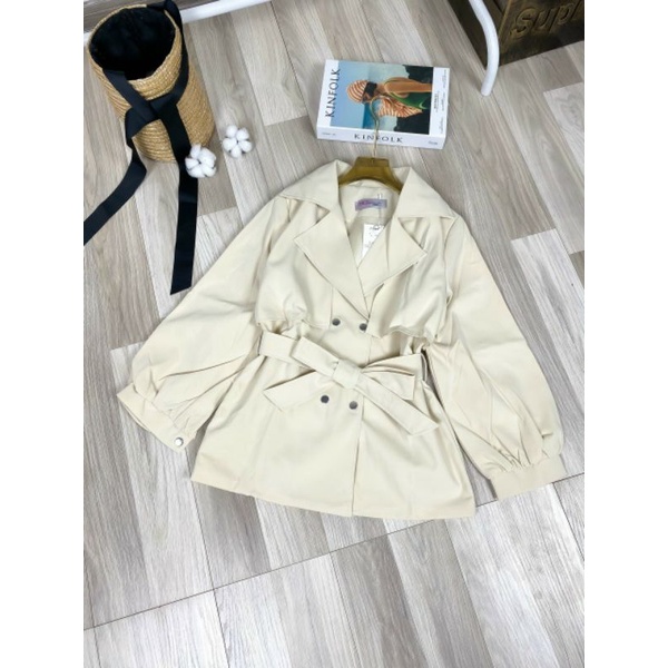 Áo khoác măng tô kèm đai tay bo kèm video hàng VN