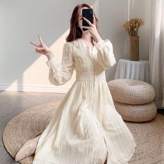 Đầm midi Dài Tay Ôm Eo Xinh Xắn Dành Cho Nữ 2023