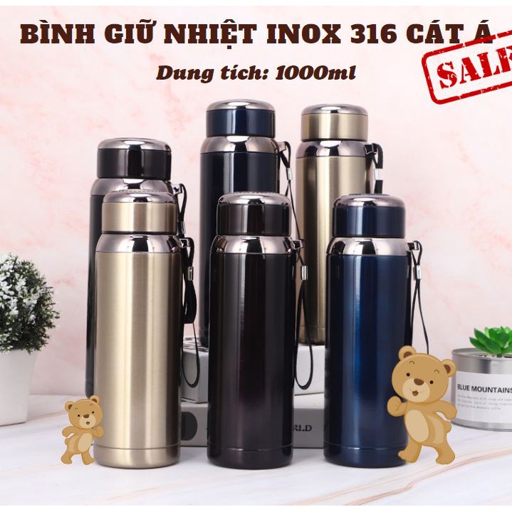 BÌNH GIỮ NHIỆT Inox316 ĐỰNG NƯỚC INOX GIỮ LẠNH ĐI HỌC, BÌNH NƯỚC ĐI LÀM INOX316 CHỐNG GỈ AN TOÀN AMI