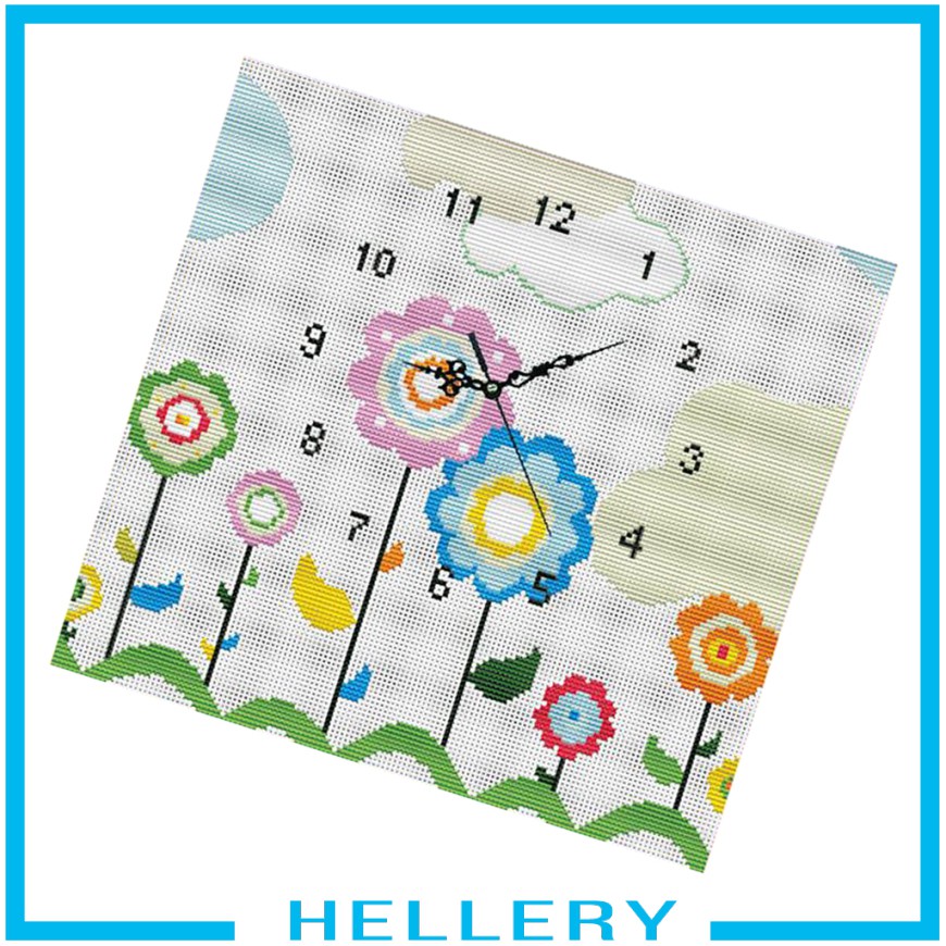 Bộ Tranh Thêu Chữ Thập Hình Đồng Hồ Hoa 11CT 40x38cm Dùng Làm Quà Tặng Giáng Sinh