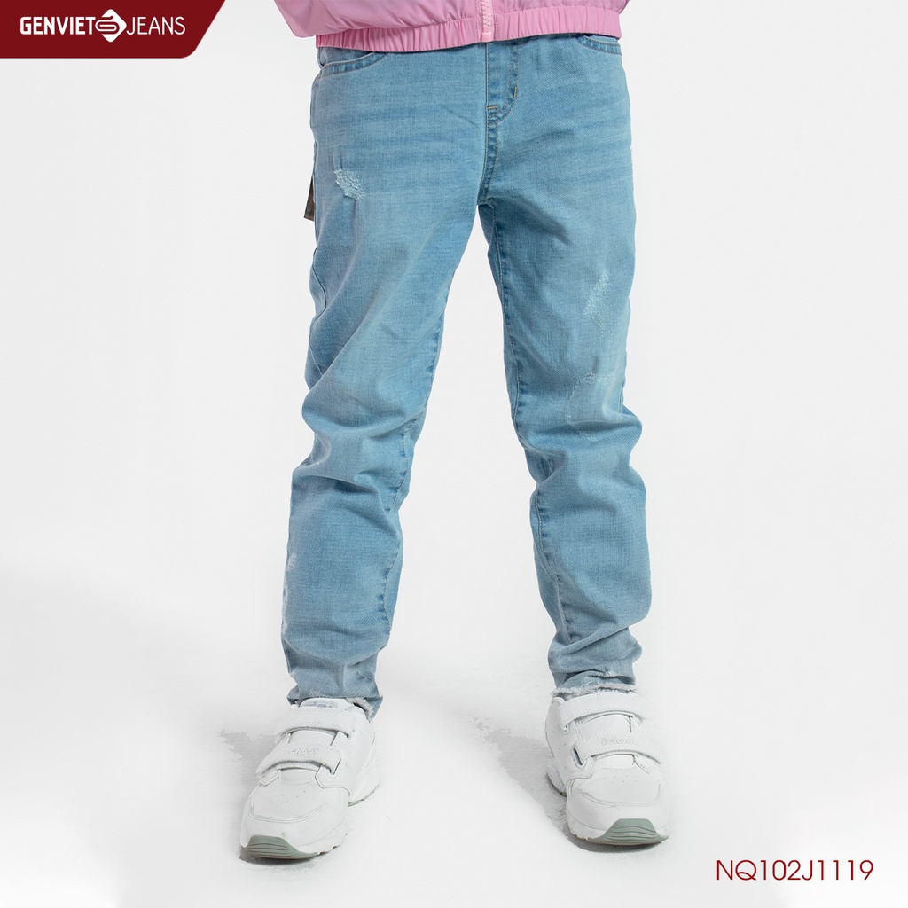 Quần dài jeans bé gái GENVIET KID NQ102J1119