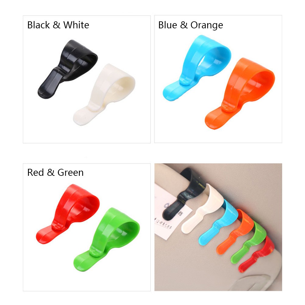 Bộ 2 kẹp giữ kính mắt gắn tấm chắn nắng xe hơi đa năng tiện lợi