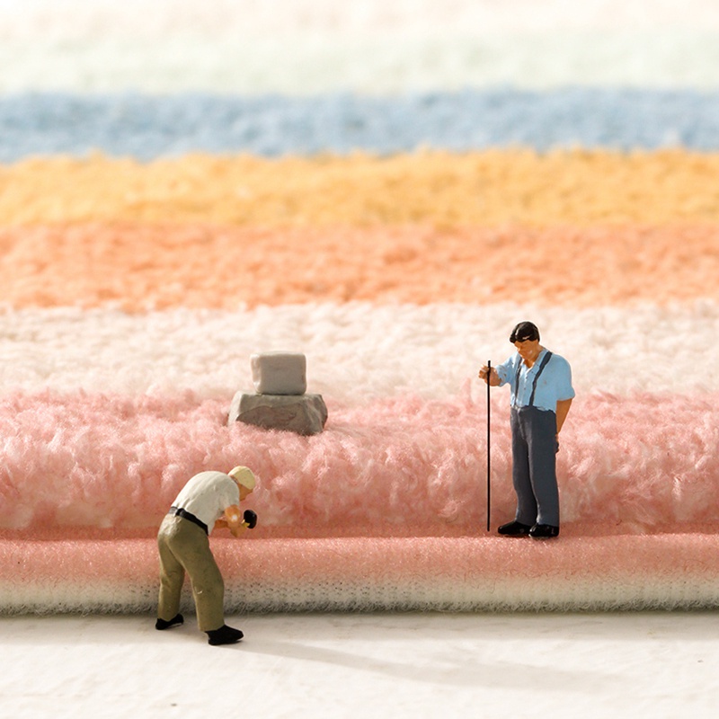 Thảm Dài Trải Sàn Mềm Mại Chống Trượt Họa Tiết Hình Học Trang Trí Phòng Khách / Phòng Ngủ