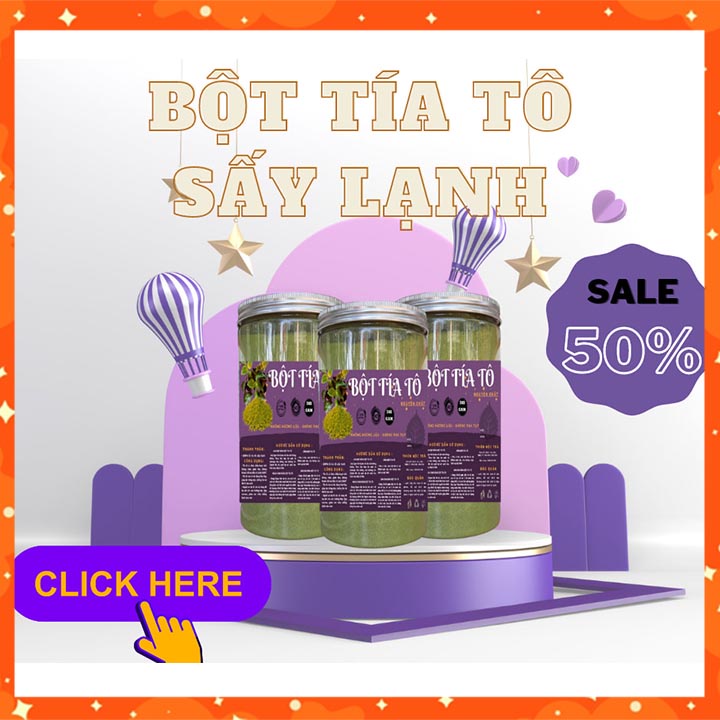 500G Bột Tía Tô Sấy Lạnh Nguyên Chất 100% Organic - Thanh Nhiệt Giải Cảm