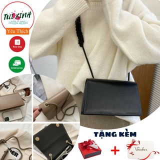 💕Túi Đeo Chéo Nữ lưới màu đỏ một bên vai túi vuông nhỏ phong cách Thanh Lịch💕