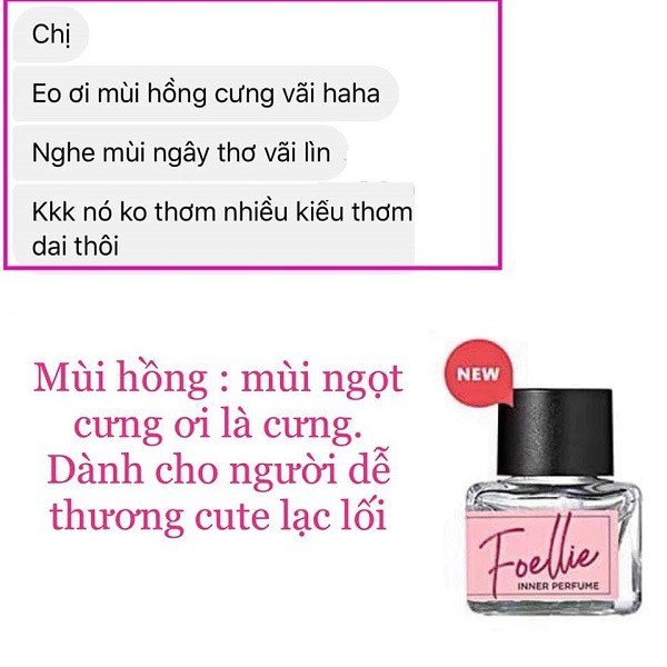 Nước hoa vùng kín hương ngọt ngào Foellie Eau De Innerb Perfume 5ml - Fleur (chai màu hồng)
