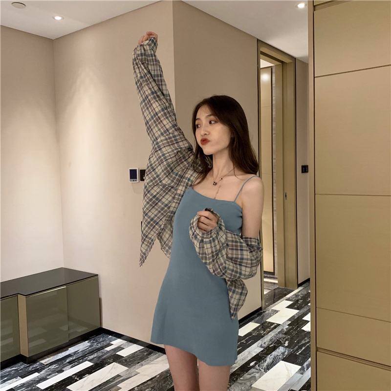 DUNEA Đầm Dệt Hai Dây Xinh Xắn Dành Cho Nữ