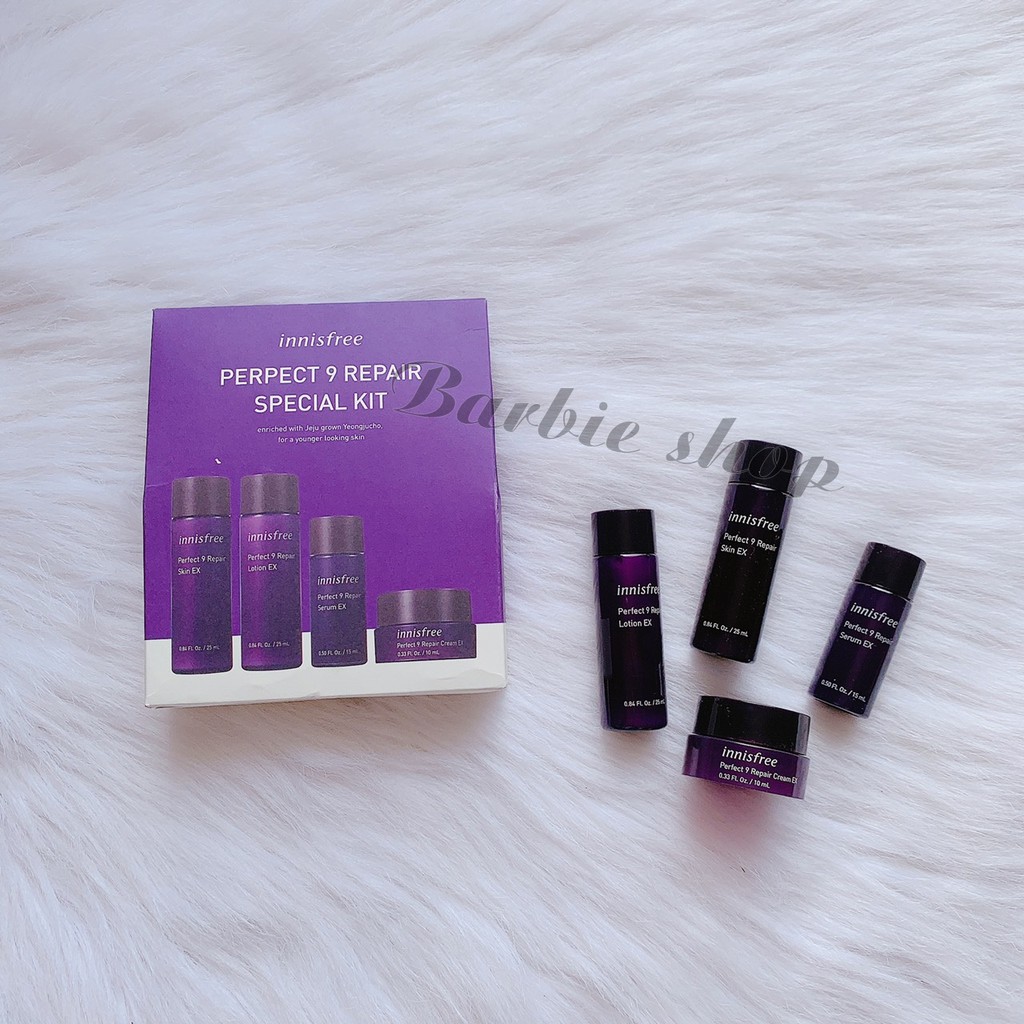 Set dưỡng perfect 9 repair Innisfree 4 món