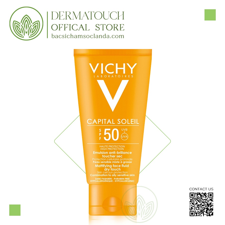 Kem chống nắng không nhờn rít Vichy Capital Soleil Mattifying Dry Touch Face Fluid