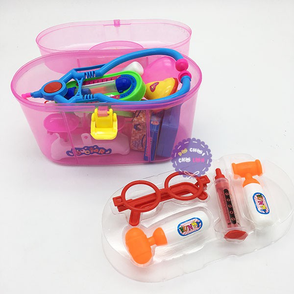 Hộp đồ chơi tập làm bác sĩ 17 món phụ kiện bằng nhựa