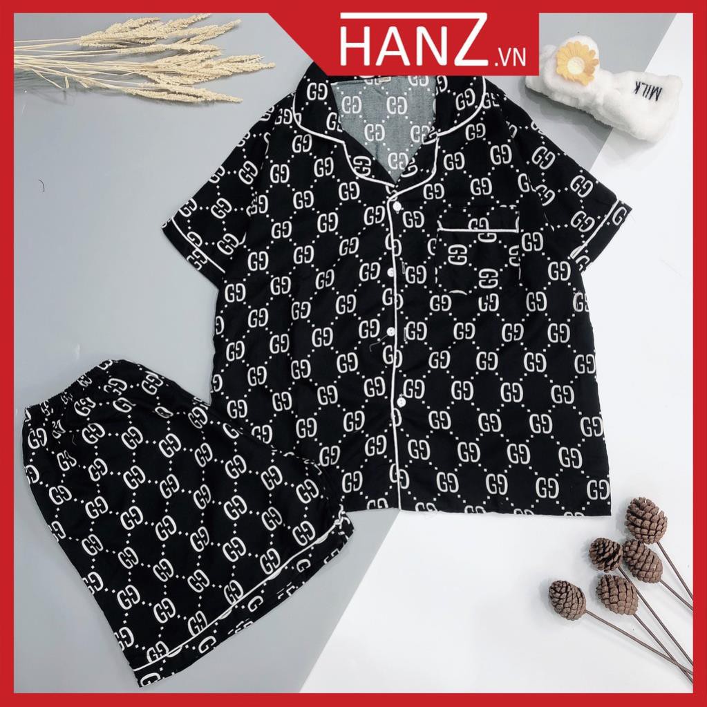 Bộ ngủ pijama lụa kate thái bộ mặc nhà Hanz.vn mềm mại dễ thương H4NN đẹp