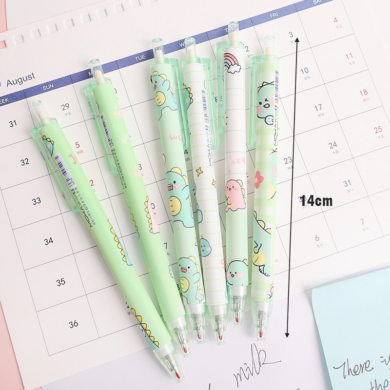 Bút Mực Gel Ngòi 0.5mm Hình Khủng Long Dễ Thương