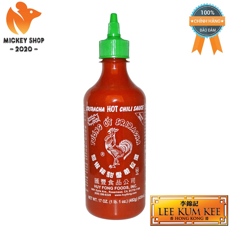 [ MADE IN USA ] Tương Ớt Sriracha Huy Fong foods MADE IN USA chai 482g, 793g