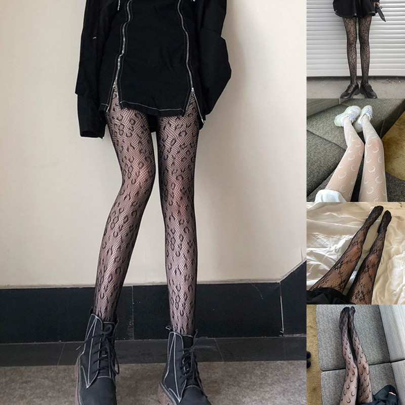 Quần Tất Lưới Họa Tiết Da Báo / Nhện / Nhện Cho Nữ