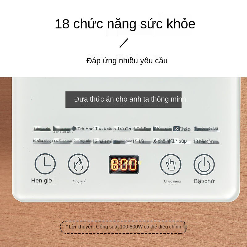 Chigo Nồi thủy tinh tự động Hoàn toàn Văn phòng đa chức năng cách nhiệt nhỏ đun trà sôi Ấm hoa