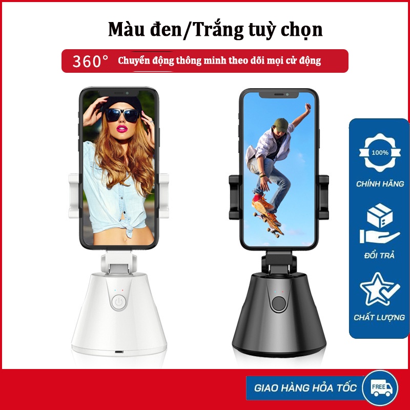 Giá đỡ điện thoại thông minh Gimbal Apai Genie 360 độ quay Tiktok Youtube Facebook theo dõi chuyển động thông minh