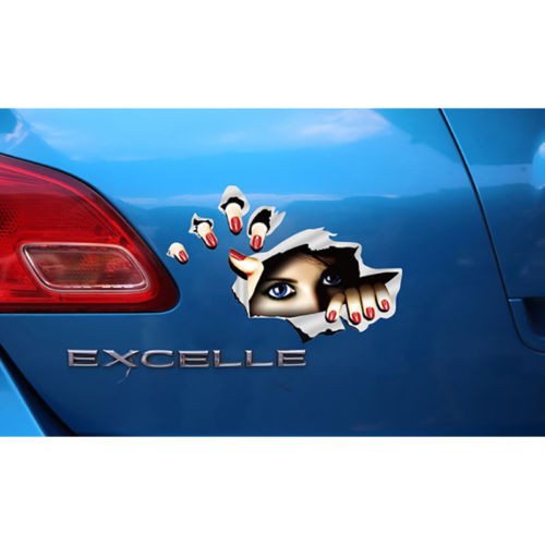 Decal dán trang trí xe hơi in họa tiết đôi mắt 3D sáng tạo | BigBuy360 - bigbuy360.vn