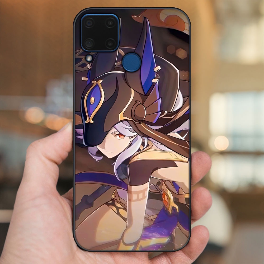 Ốp lưng Realme C15 viền đen in hình Cyno Genshin Impact