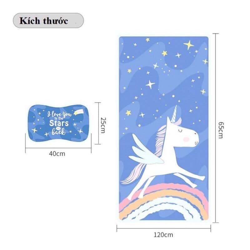 CHIẾU ĐIỀU HÒA 3D MUSLIN TREE KÈM GỐI THOÁNG KHÍ CHO BÉ SƠ SINH