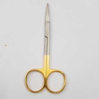 Kéo vàng y tế thẳng 2 đầu nhọn 12cm