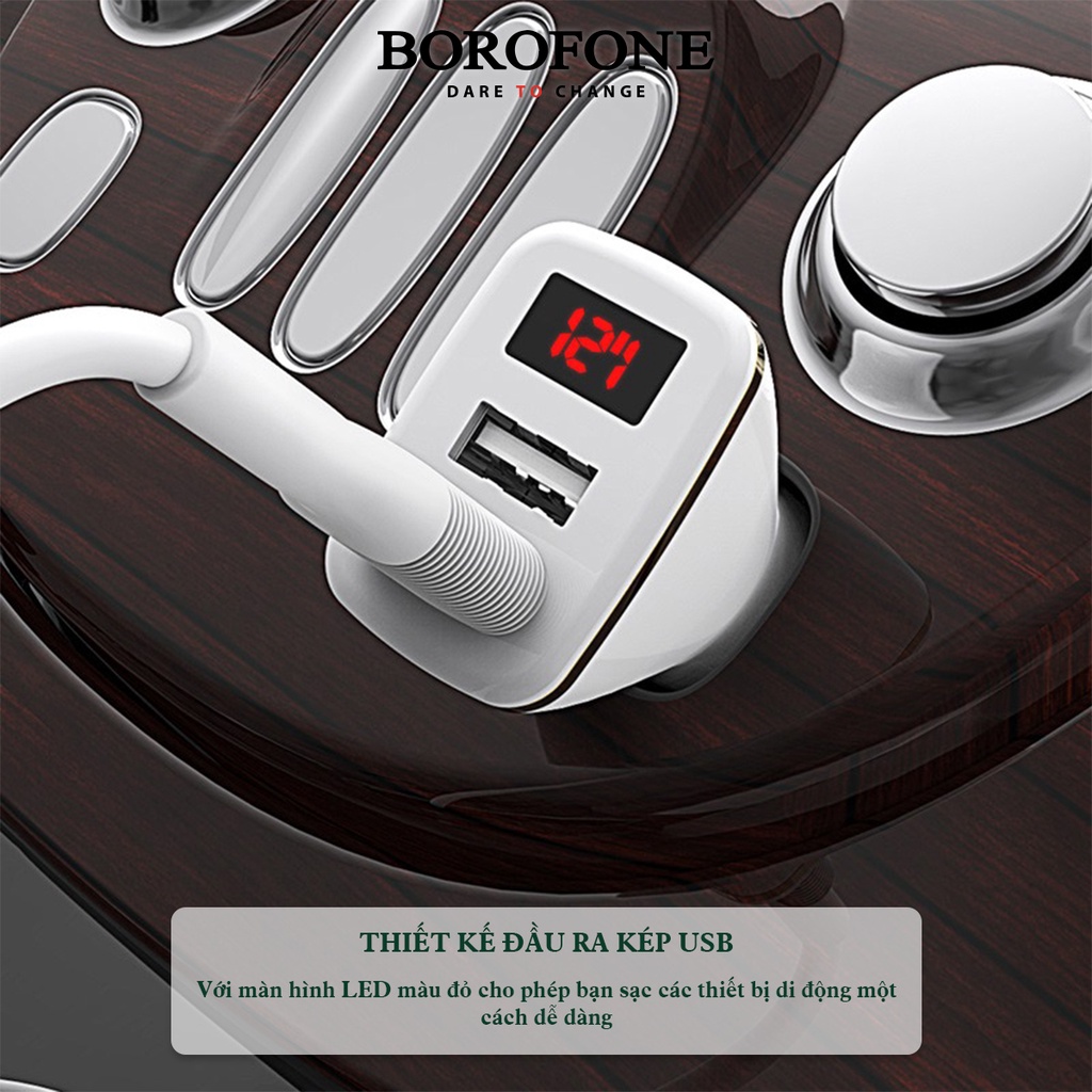 Bộ sạc ô tô BOROFONE Speed map BZ11 - AK Mobile