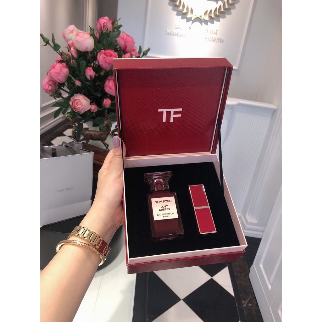 💥 Gift set nước hoa nữ Lost Cherry + son - Tom Ford | Thế Giới Skin Care