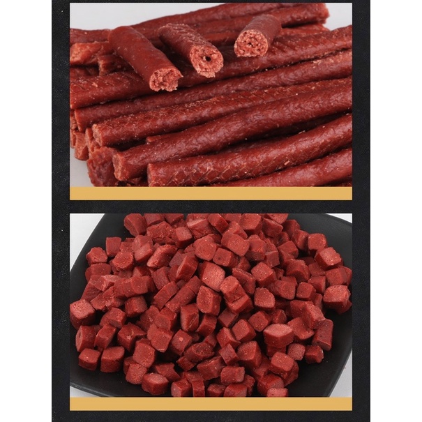 Thịt Bò Viên , Thịt Bò Dải Thơm Ngon Hellojoy Dành Cho Chó 500g Gói Zin