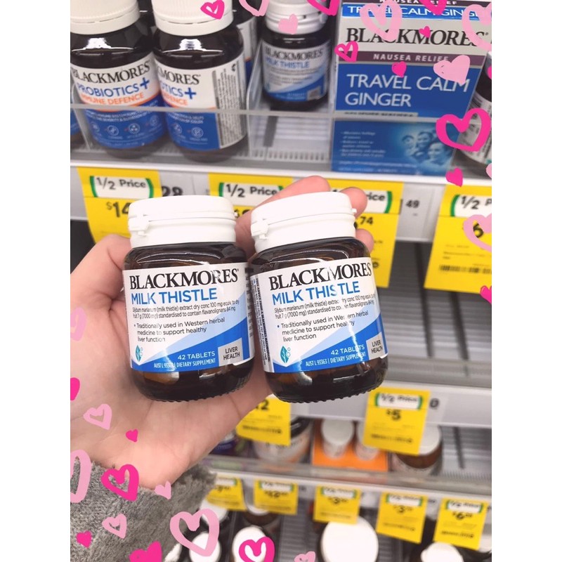 Viên uống hỗ trợ chức năng gan khỏe mạnh - Blackmores Milk Thistle 42 viên Úc | Thế Giới Skin Care