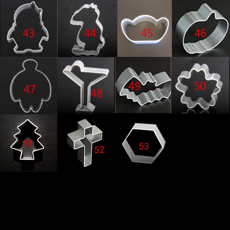 Khuôn cắt bánh quy / trái cây / rau củ hình tròn làm từ hợp kim nhôm họa tiết hoạt hình dễ thương