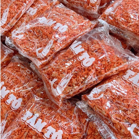 Gói 100gr tép sấy khô làm bánh tráng nướng, bắp xào....