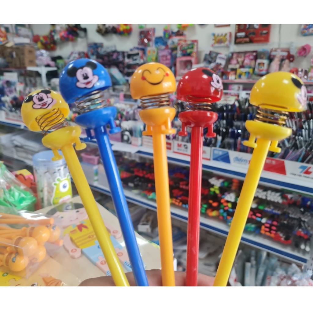 Bút gel nước lò xo cute biểu tượng cảm xúc Enmoj