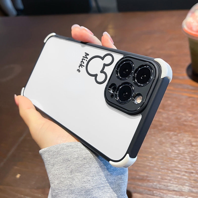 Ốp Điện Thoại Túi Khí Chống Sốc Hình Gấu Màu Tím / Đen / Xanh Dương Nhạt CYMR1 Cho iPhone 11 12 1