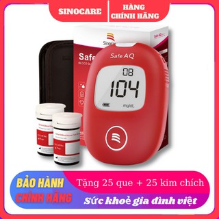 Máy đo đường huyết Safe AQ Smart TẶNG 25 que thử + 25 kim chích