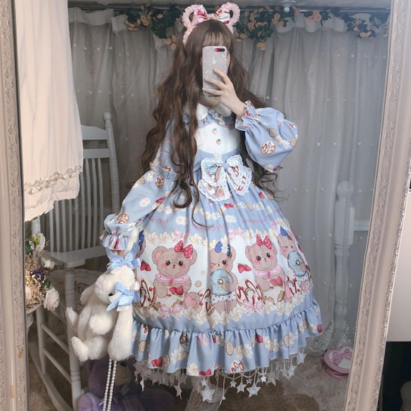 ĐẦM BÚP BÊ LOLITA KÈM NƠ 🎀 PHONG CÁCH CÔNG CHÚA