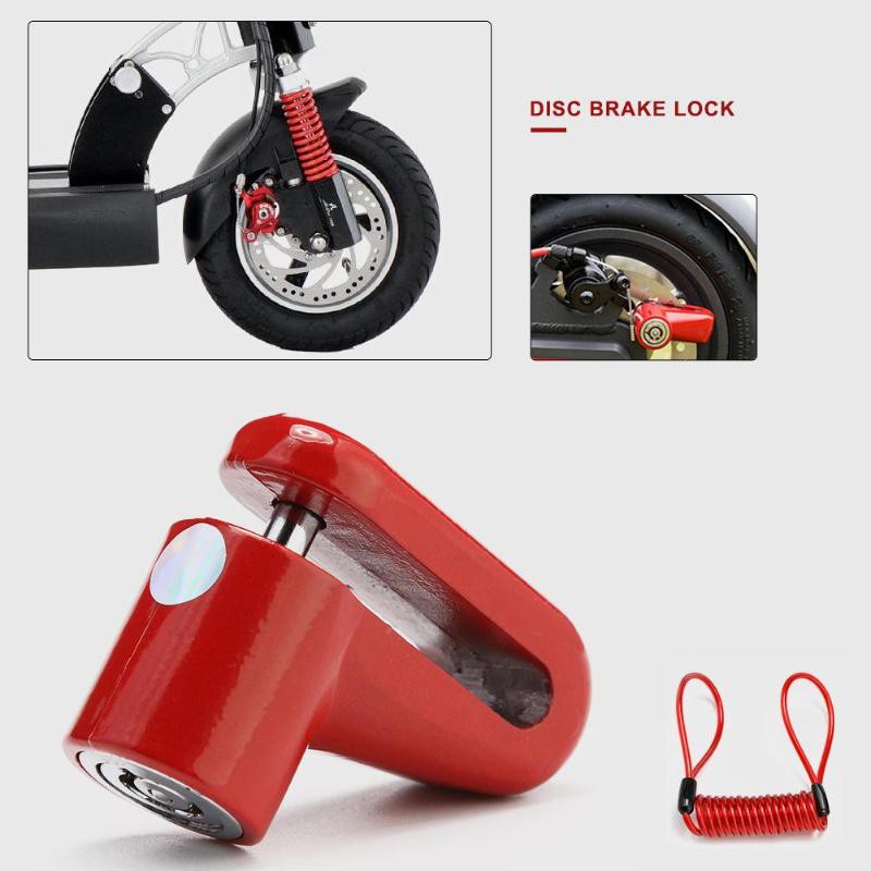 Khóa Đĩa Phanh Chống Trộm Có Dây Thép Bảo Vệ An Toàn Cho Xe Máy / Xe Đạp