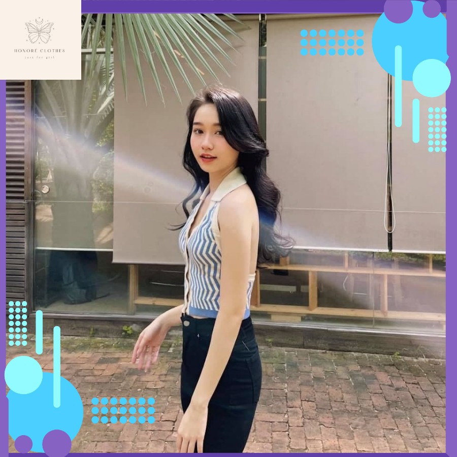 [Mã FAMAYWA giảm 10K đơn 50K] [FREESHIP-HÀNG CAO CẤP] Áo Croptop Kiểu Sọc Xanh Sexy Áo Croptop 2 Dây Hottrend Hè 2021 | BigBuy360 - bigbuy360.vn