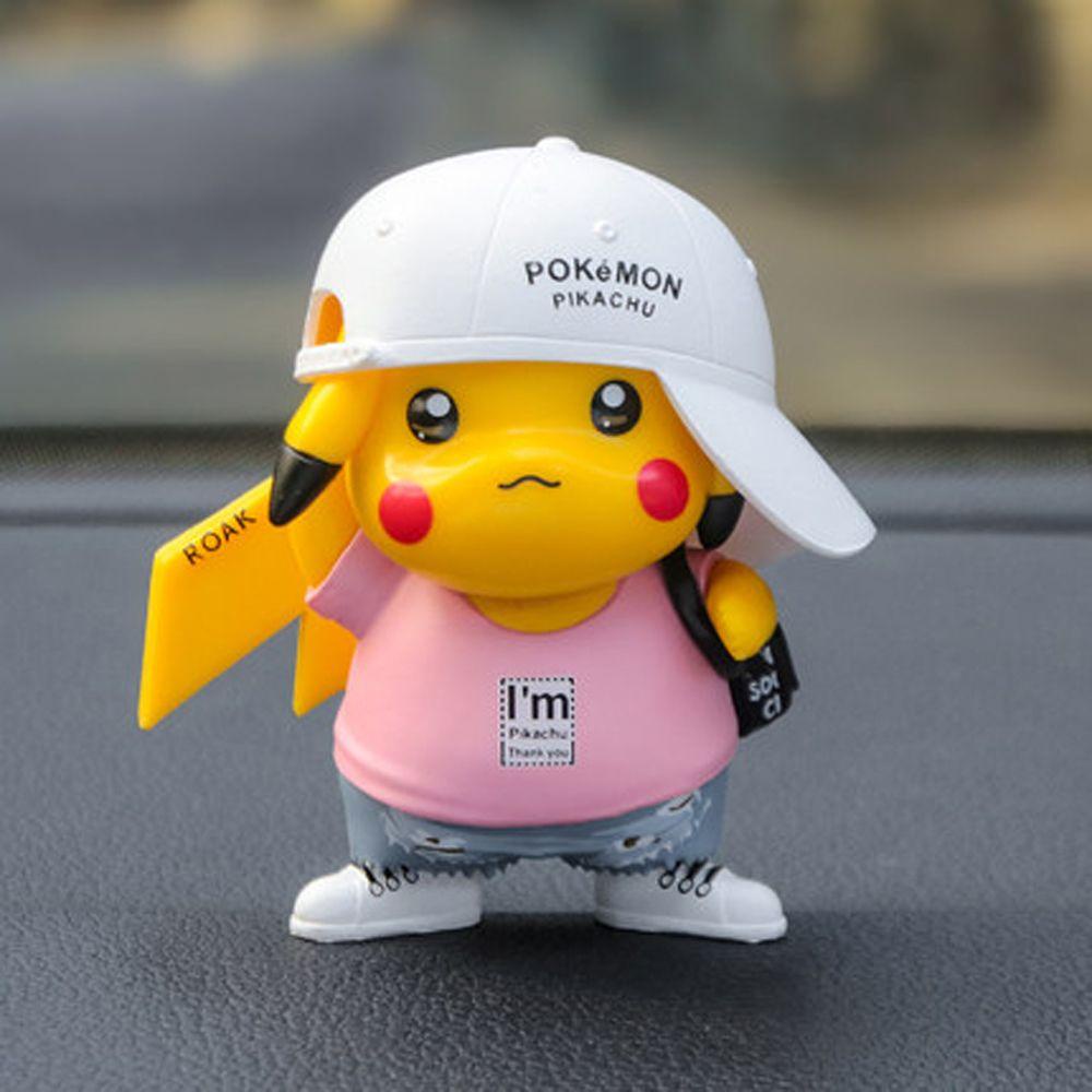 Mô Hình Pikachu Mặc Đồ Denim PVC 8cm Dành Cho Trẻ Em