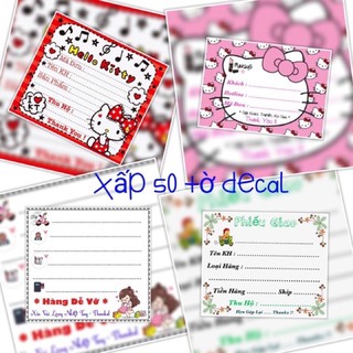 Tem dán decal ghi thông tin mã đơn cho các shop