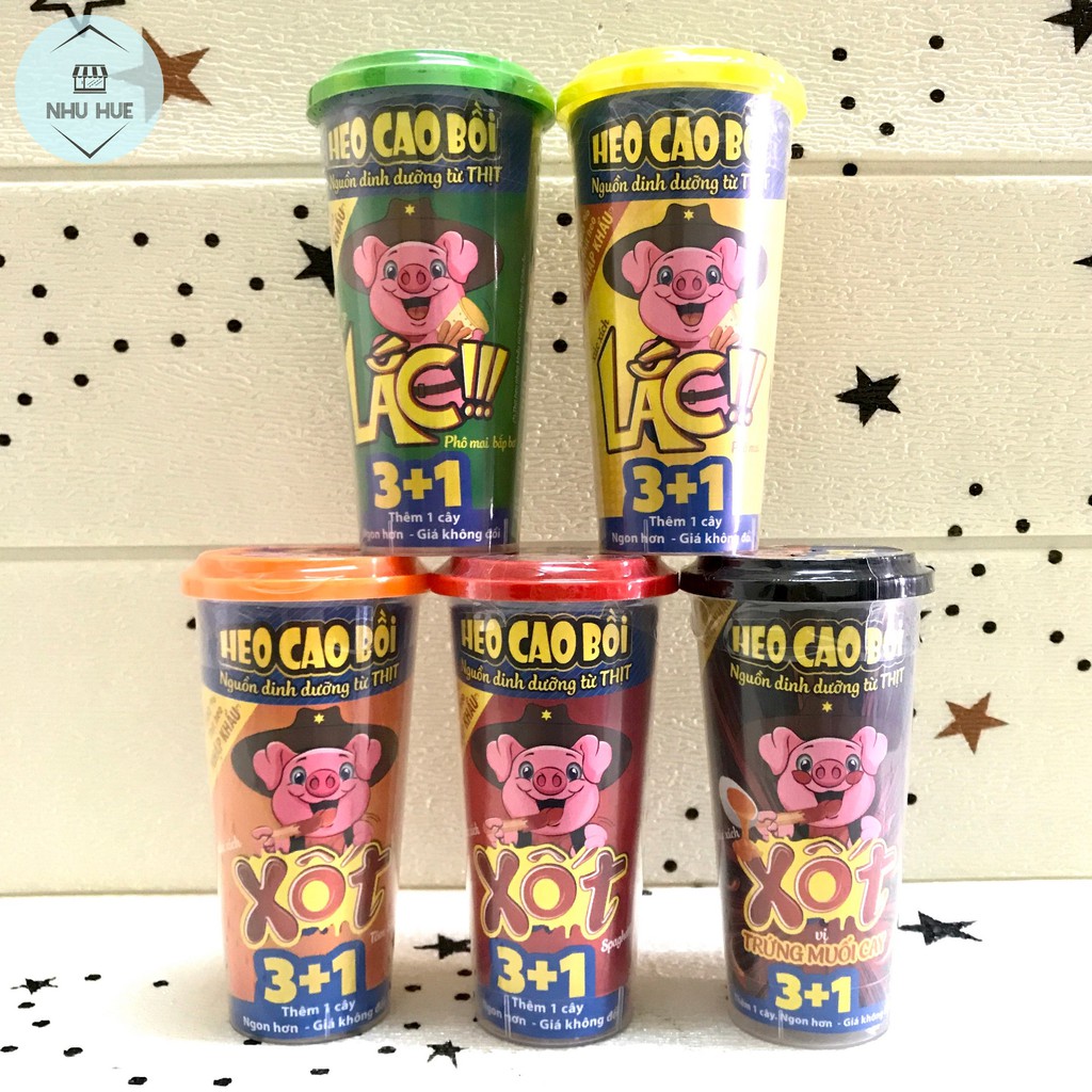 Xúc xích lắc Heo Cao Bồi